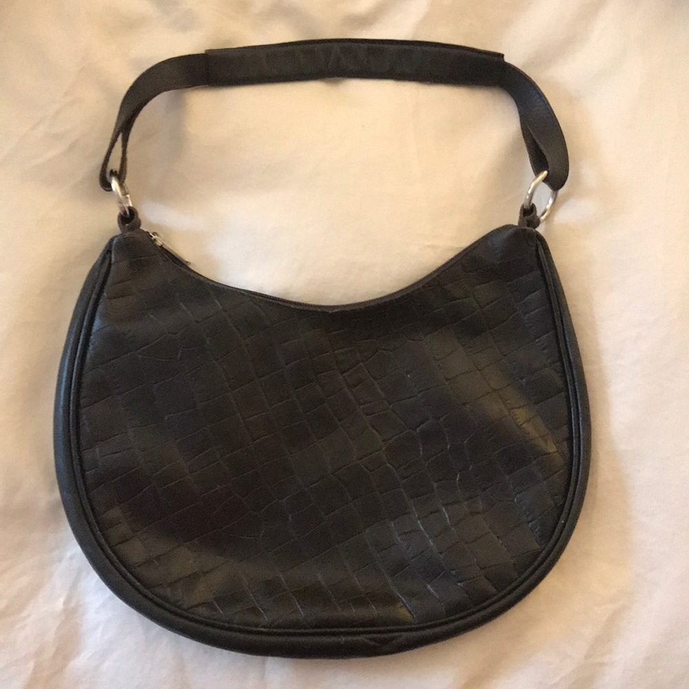Mauricio Taiuti Leather Mock Croc shoulder Bag